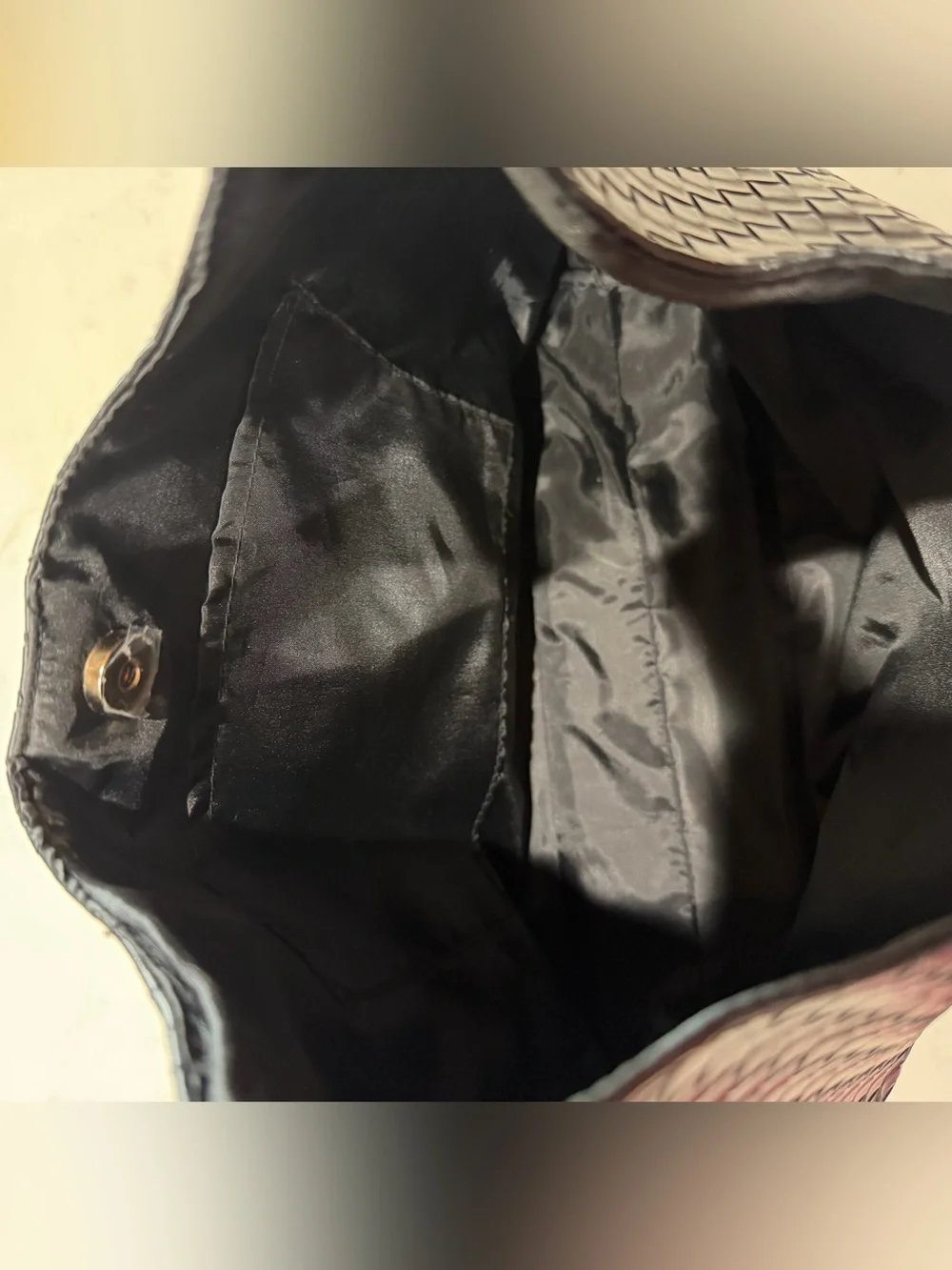 Black Woven Shoulder Bag/Purse